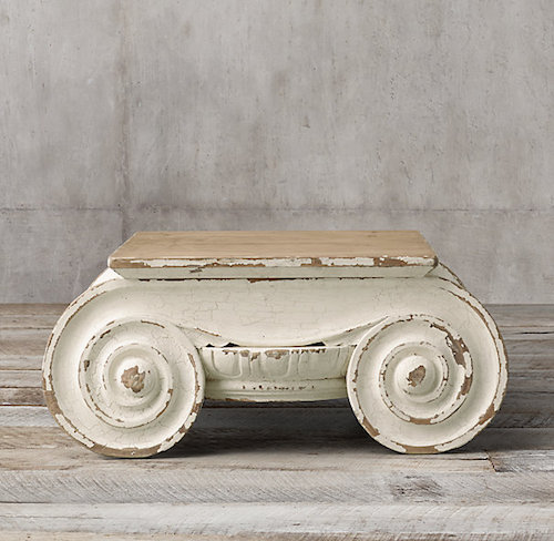 Distressed Ionic Capital Coffee Table_3