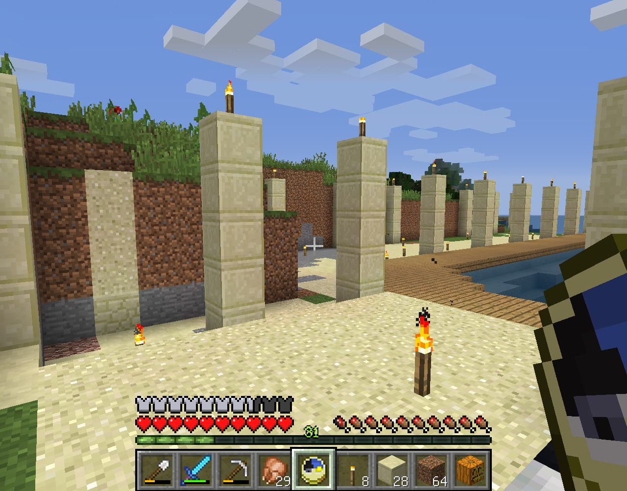 ひまわり港の基本構造 仲間たちのマインクラフト開拓記録