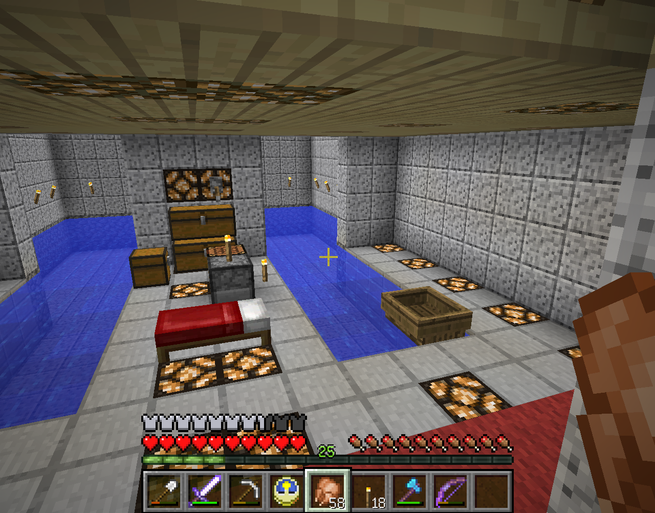 キノコ島の近くに海上要塞を作る ５ 完成 仲間たちのマインクラフト開拓記録