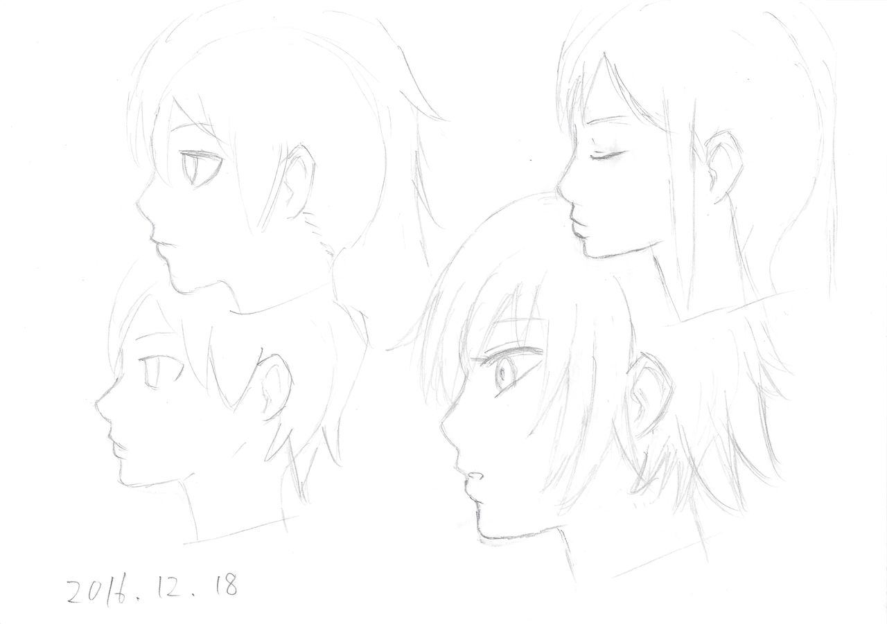 横顔練習 おっさんのイラスト初心者成長ブログ 横顔練習 おっさんのイラスト初心者成長ブログ