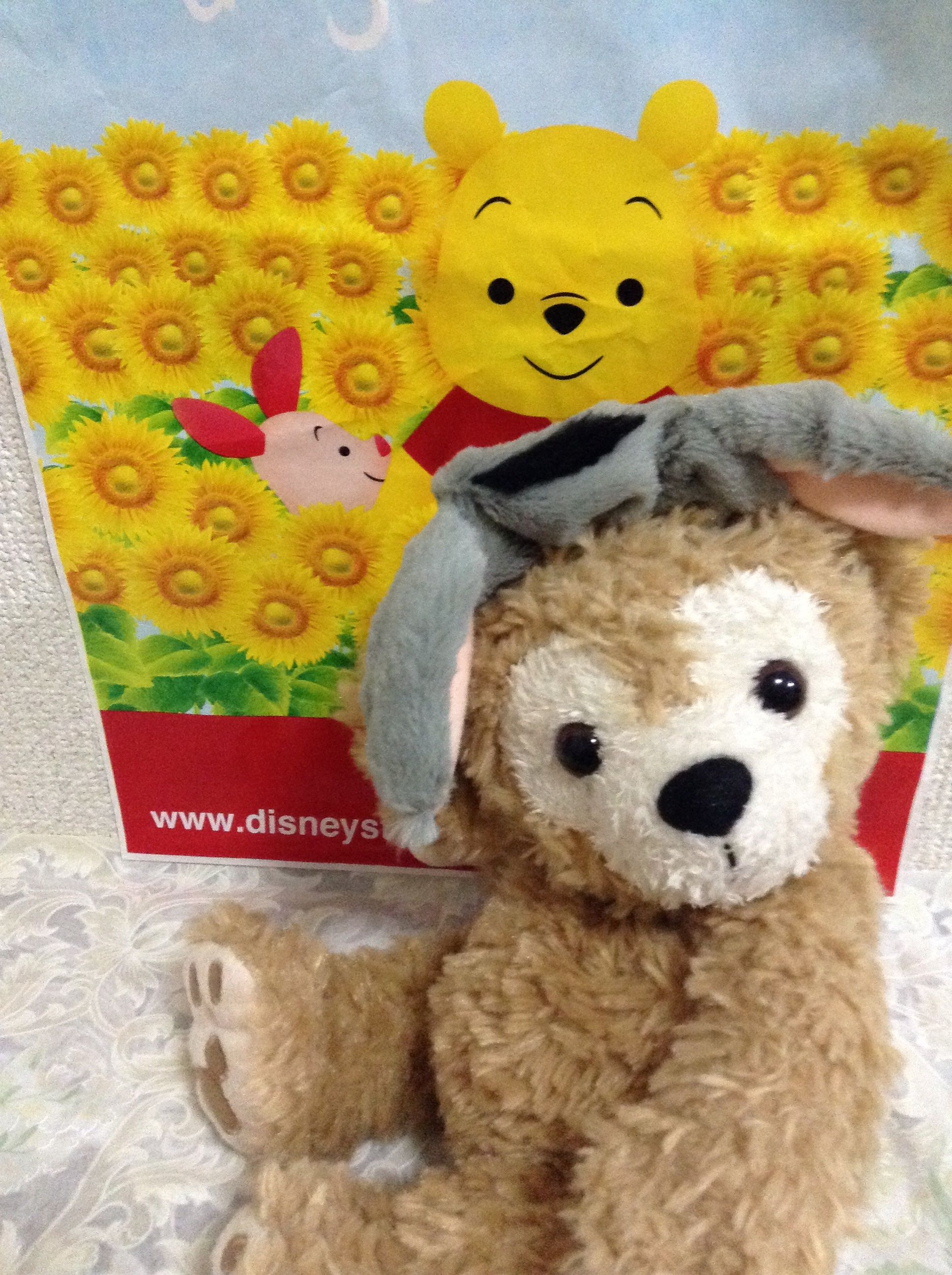 ディズニーストア イーヨーのシュシュに惹かれる うずまき貝がらと熊さん