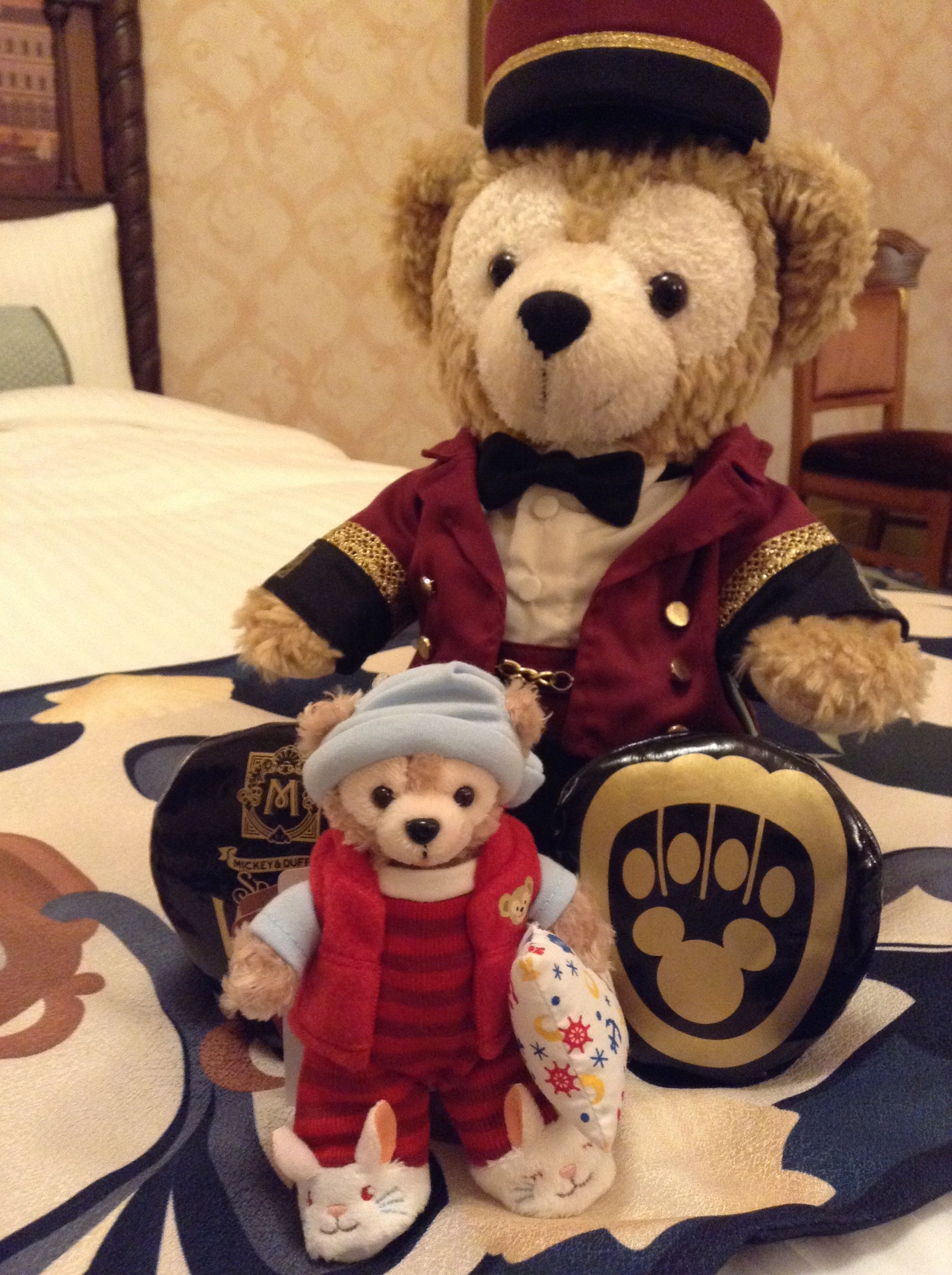 ミラコスタでダッフィーと言えばこのコスチューム うずまき貝がらと熊さん