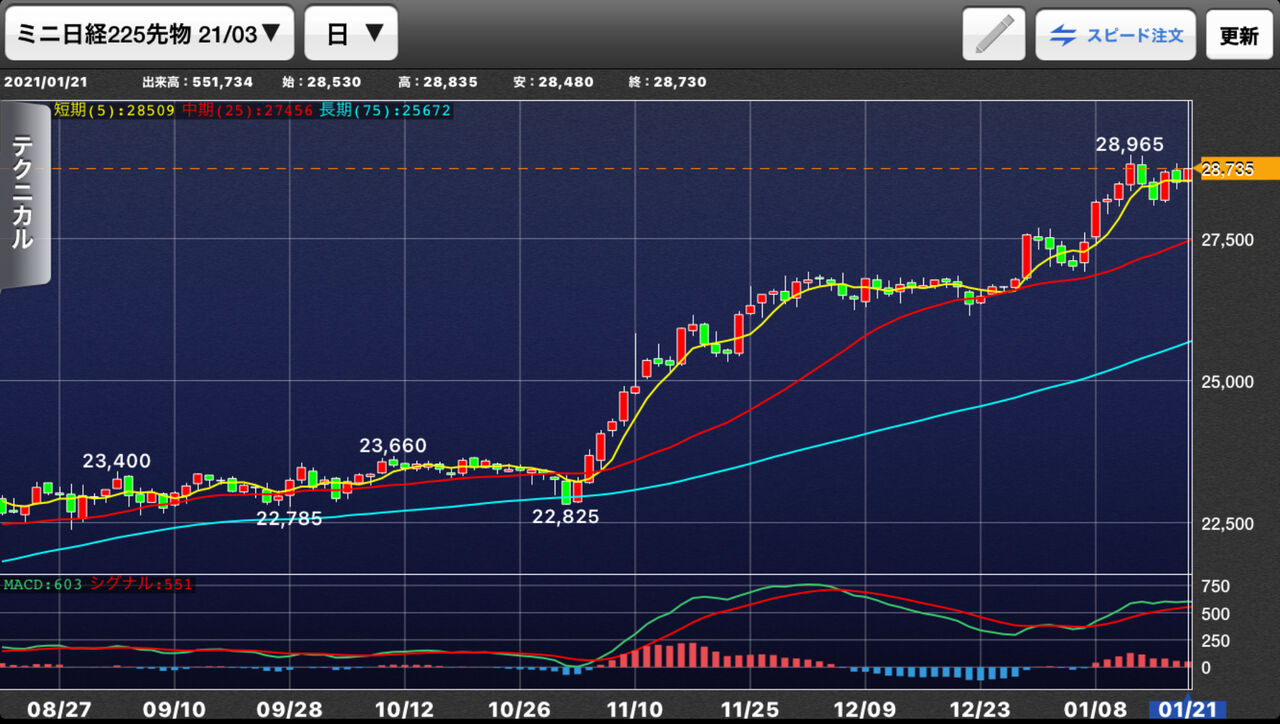 2021/01/21 ~xinの日経225先物ミニ~ 2021/01/21 ~xinの日経225先物ミニ~