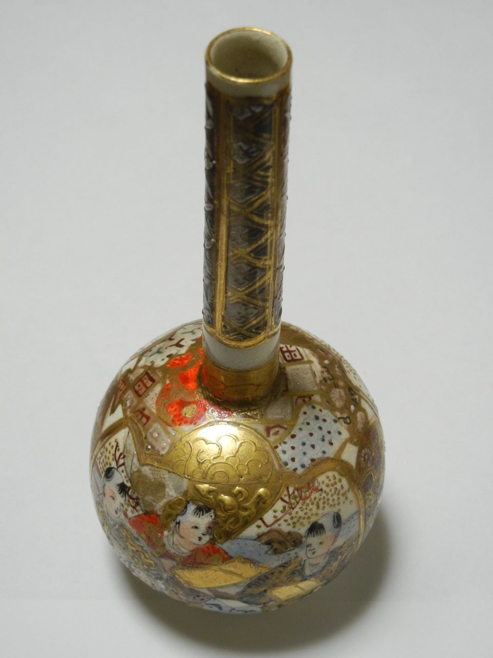 薩摩焼 金光山 瑠璃釉花瓶 明治時代 里帰り 美術品