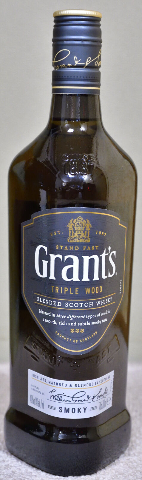 グランツ トリプルウッド スモーキー　6本 楽天市場】グランツ トリプルウッド スモーキー 700ml 40%【6本