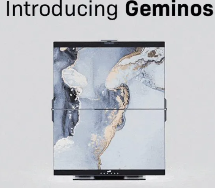 GEMINOS X 折りたたみ式デュタル 2x 24インチ WQHD モニター Geminos Series Touch Stacked Dual Screen Monitor for Laptop