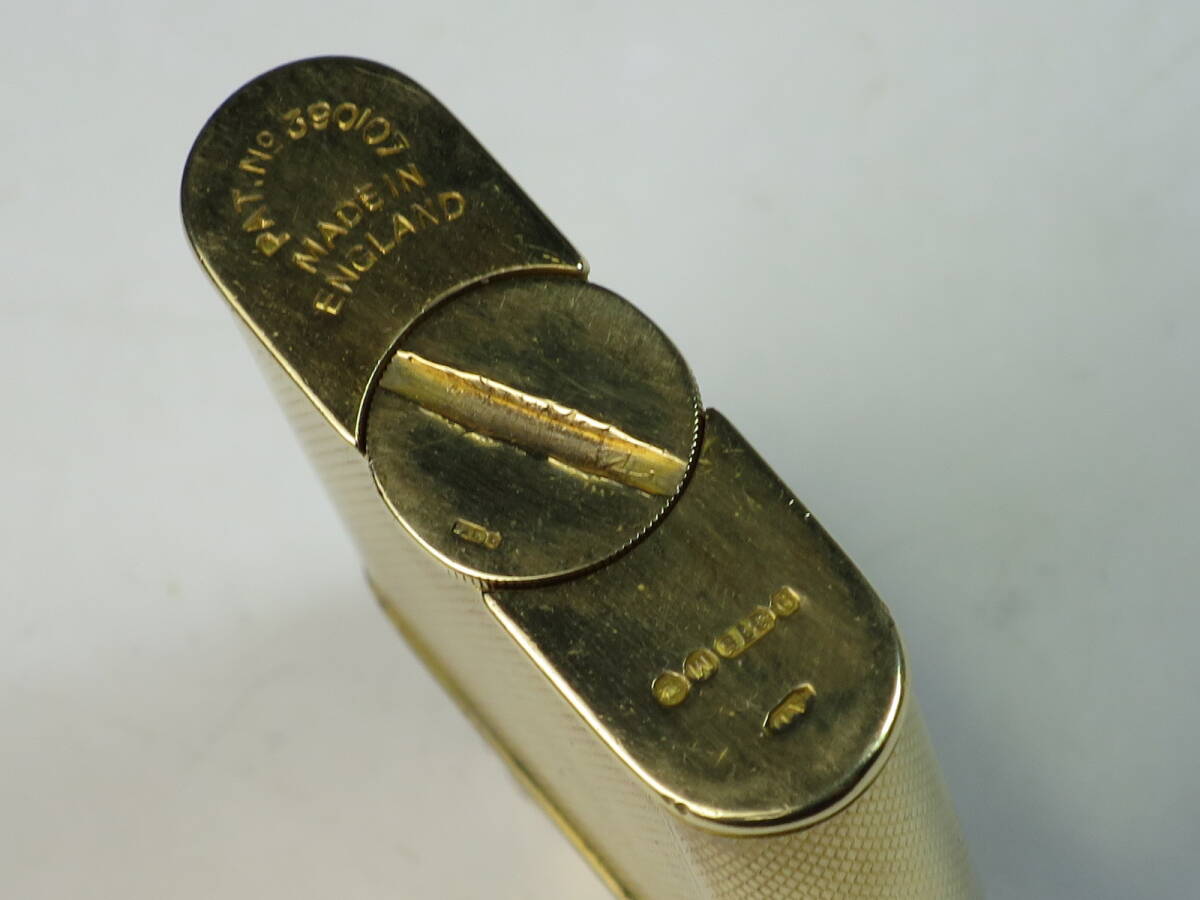 ダンヒル ユニーク K9 ゴールド 375 オイル ライター 喫煙具 約37.3g 着火× dunhill