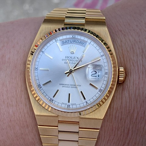 メンテナンス Kazu レビュー】ロレックス 19018 オイスタークォーツ デイデイト