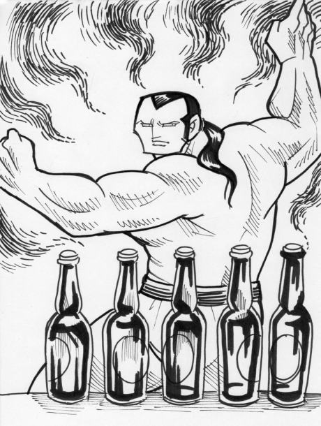 Tiger Connection ビール瓶切りをするロバートに萌える