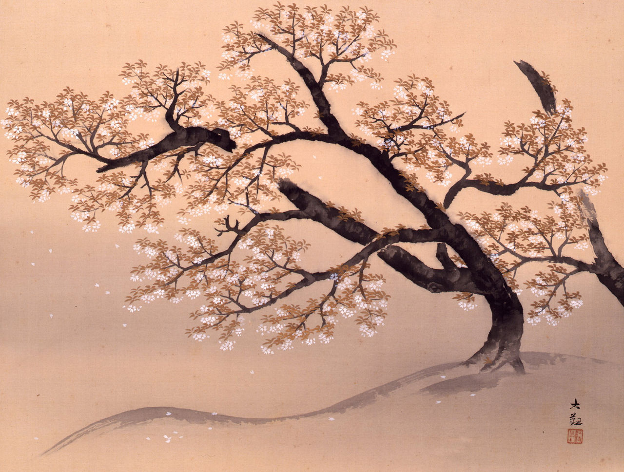 537 あしひきの 山桜花 日並べて 万葉歳時記 一日一葉 537 あしひきの 山桜花 日並べて 万葉歳時記 一日一葉