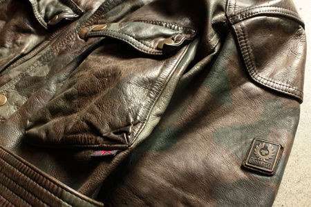 希少】カモフラBelstaffベルスタッフ パンサーレザージャケット