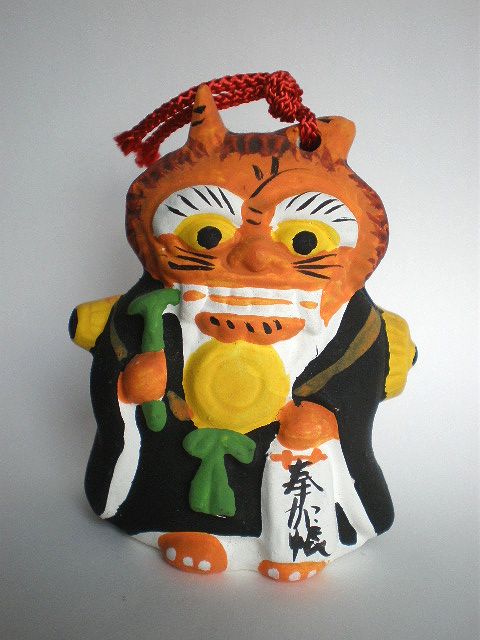 時代 名人 宝山 作 細密彩色 大津絵 鬼の寒念仏 置物 郷土玩具 時代 名人 宝山 作 細密彩色 大津絵 鬼の寒念仏 置物 郷土玩具