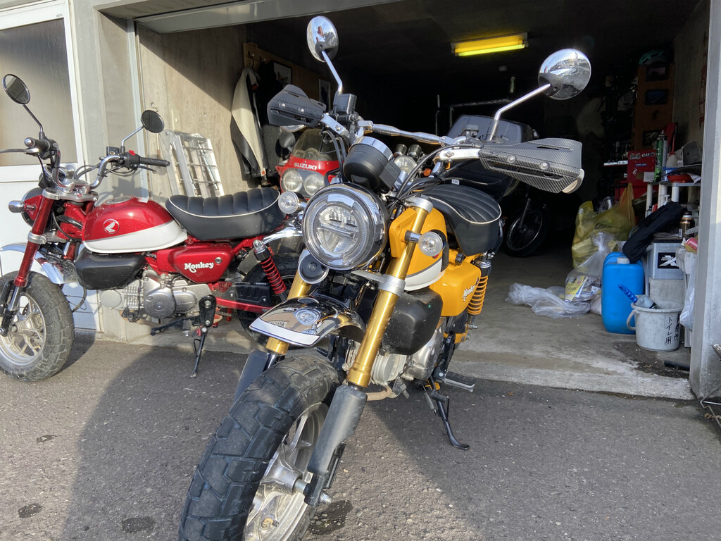 モンキー125のナックルガード付けました 風のままに走る モンキー125のナックルガード付けました 風のままに走る