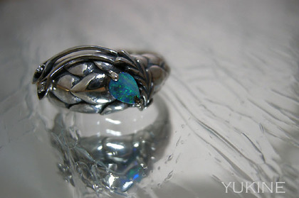 ドラゴンリング オパール sv925アンティーク