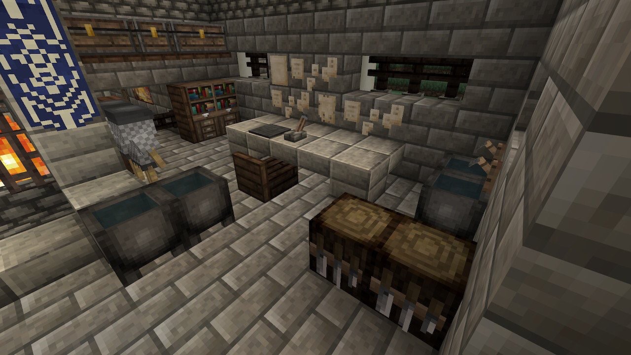 鍛冶屋の外観 内装 Riiiのマイクラ建築