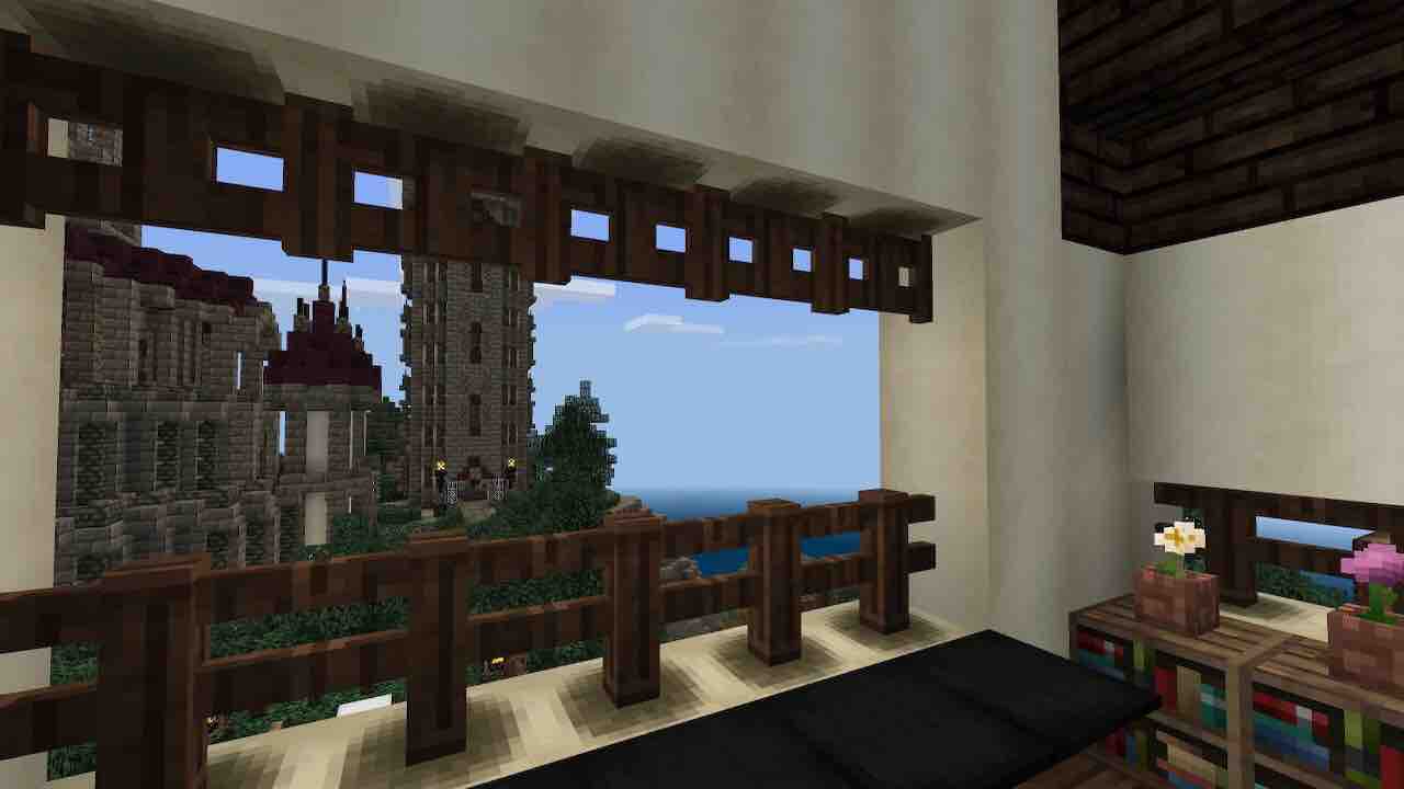 ハーフティンバー風のカフェ Riiiのマイクラ建築