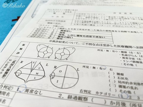 2024/12/12 乳がん検診結果