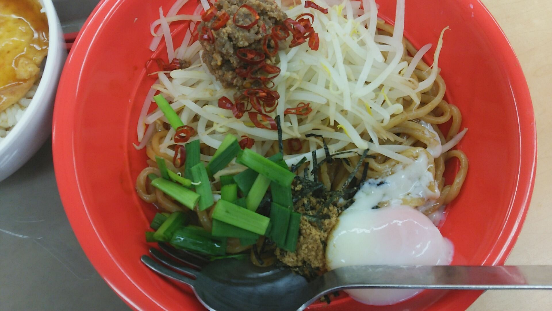 すがきや 台湾まぜそば 天津飯 ラーメンフォーク 外食 グルメ キジトラ猫リキちゃんと飼い主の気ままな毎日 猫と暮らす幸せ すがきや 台湾まぜそば 天津飯 ラーメンフォーク 外食 グルメ キジトラ猫リキちゃんと飼い主の気ままな毎日 猫と暮らす幸せ