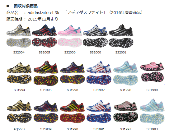リコール情報 Adidas 子ども用フットウェア Adidasfaito El 3k 東住吉区 阿倍野区 天王寺区 平野区の宅配クリーニング リキハート アパレルリコール情報 リコール情報 Adidas 子ども用フットウェア Adidasfaito El 3k 東住吉区 阿倍野区 天王寺区 平野区の宅配クリーニング リキハート アパレルリコール情報
