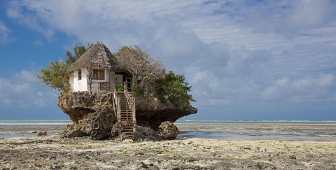 The Rock Restaurant with Low Tide