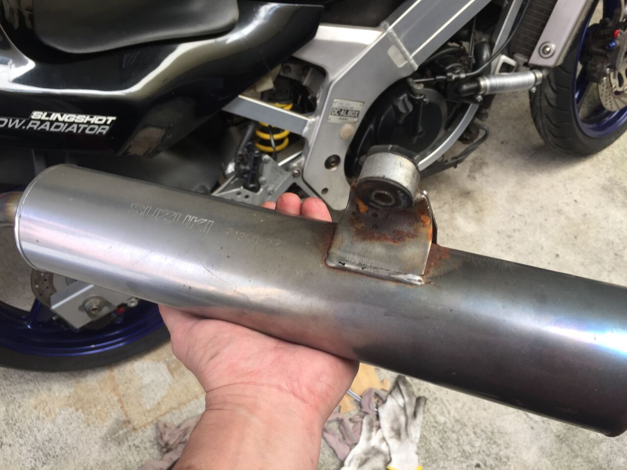 WOLF250:前ホイール分解とチャンバー錆取り : ここんところ++