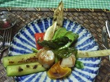 温野菜とホタテ
