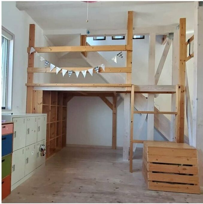 Diy キッズスペースの秘密基地を塗装した時の話 秘密基地アスレチック Diyで整える捨てられない家族のマキシマムな生活