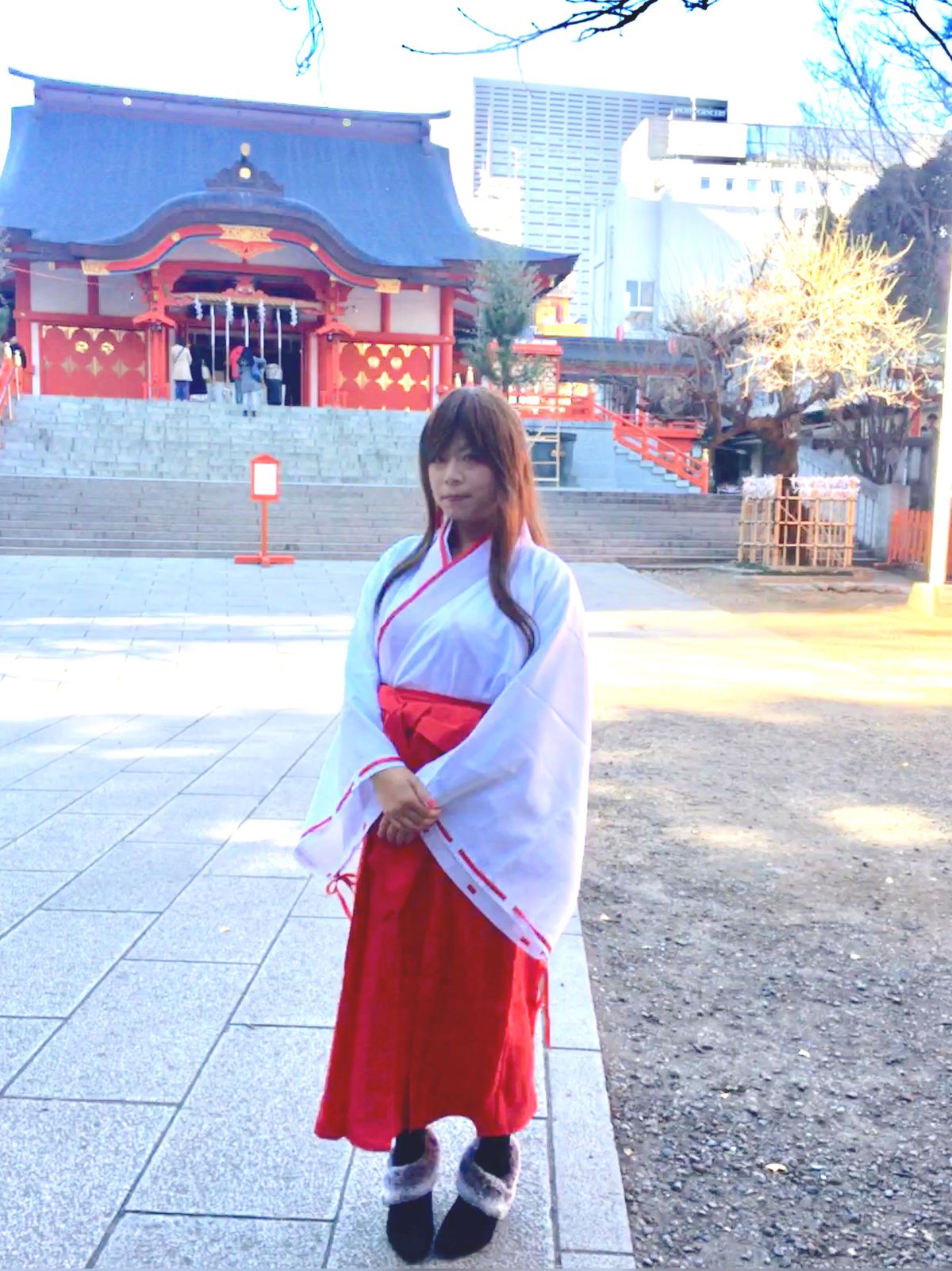 撮影 そうだ巫女装束で行こう もにか日記 女装娘