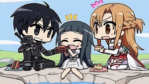 キリト、アスナ、ユイ2