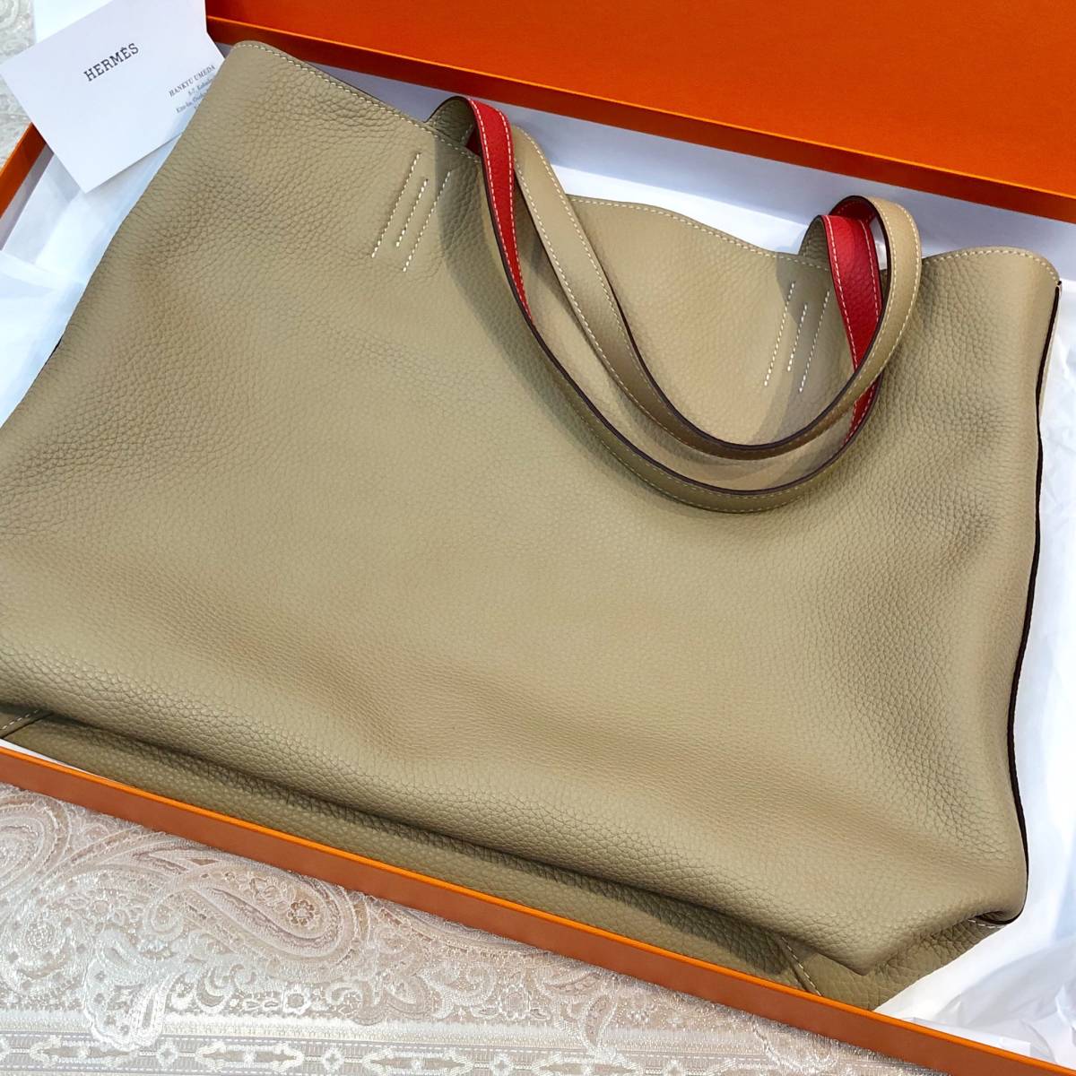 エルメス ドゥブルセンス 45 リバーシブル トートバッグ 藤森遥香のblog