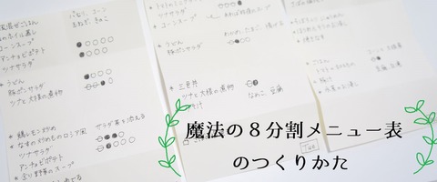 8分割メニュー表