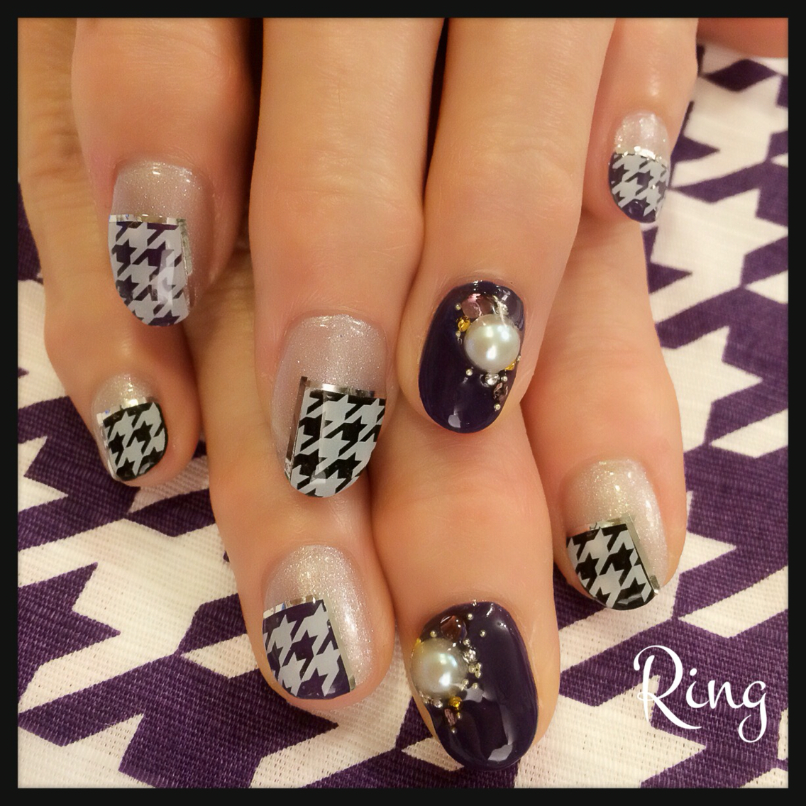 千鳥格子ネイル Ring Blog