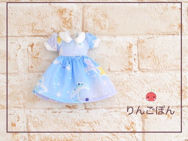 ミディちゃんサイズの星空ワンピース Doll S Closet Seasons リカちゃん服ハンドメイド りんごぽんのおうち 札幌市 ミディちゃんサイズの星空ワンピース Doll S Closet Seasons リカちゃん服ハンドメイド りんごぽんのおうち 札幌市
