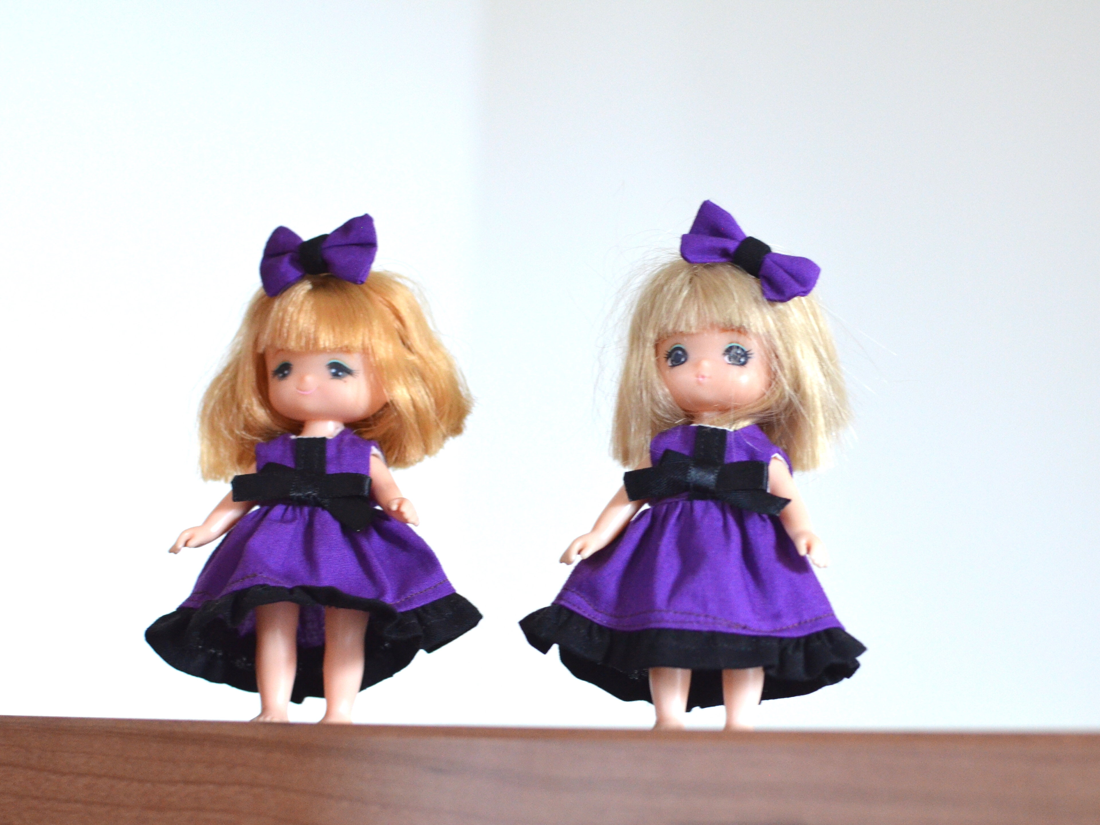 ミキちゃんマキちゃんサイズのワンピースとリボンのセット♪ : リカ