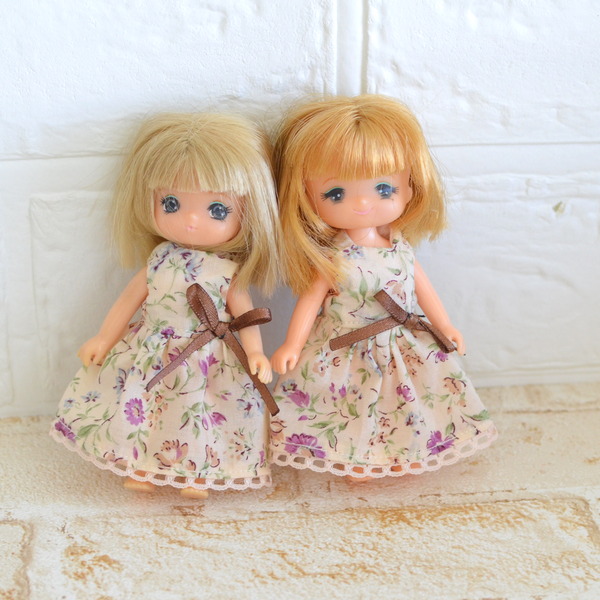 ミキちゃんマキちゃん、オビツ11ボディさんサイズのワンピース/学校