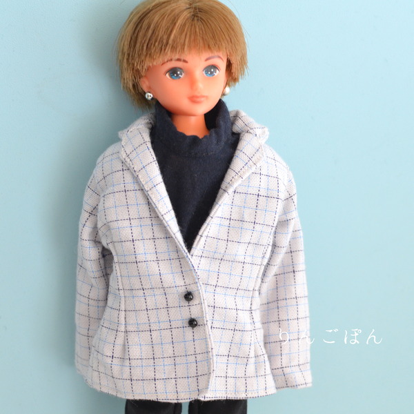 リカちゃんボーイフレンドサイズのジャケットを作りました