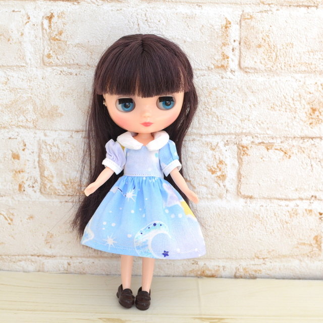ミディちゃんサイズの星空ワンピース Doll S Closet Seasons リカちゃん服ハンドメイド りんごぽんのおうち 札幌市