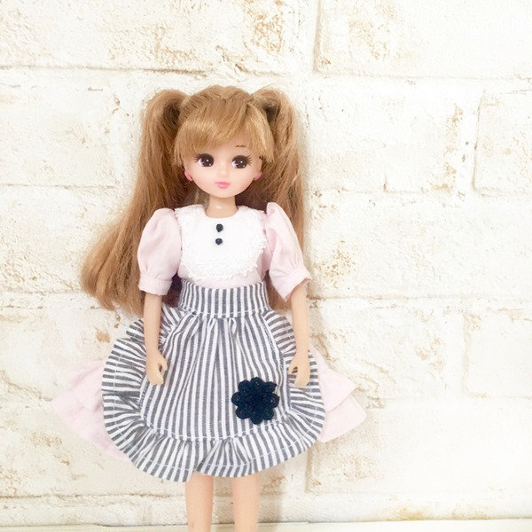 エプロンの型紙を公開いたします : リカちゃん服ハンドメイド