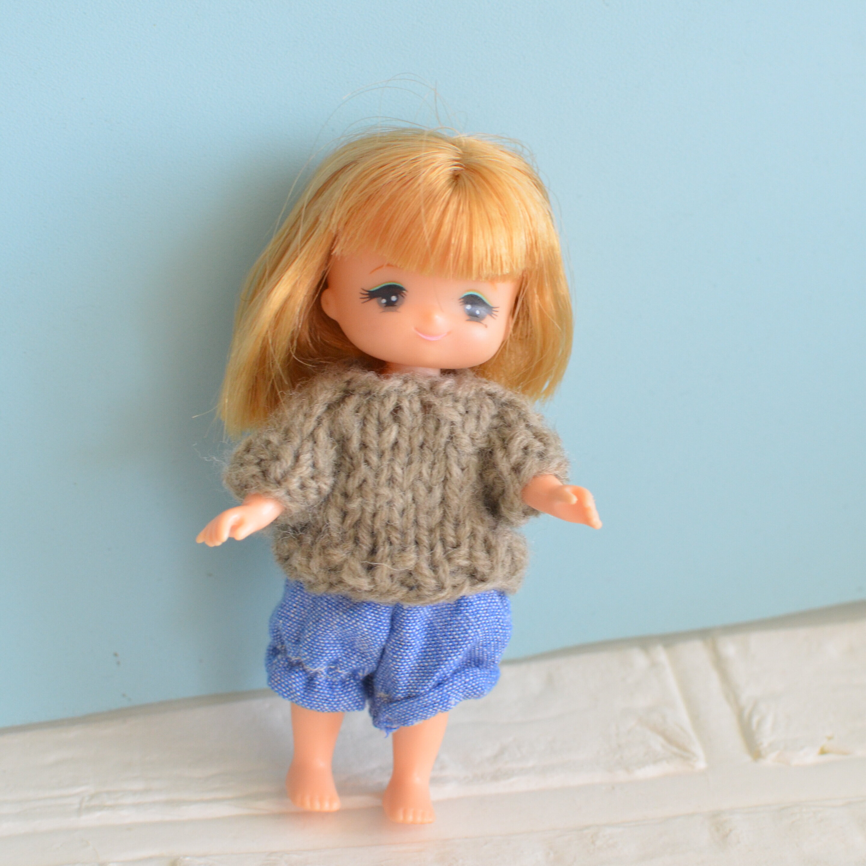 11cmの棒針ニットに挑戦しました！ : リカちゃん服ハンドメイド りんご