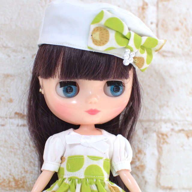 リカちゃん ブライス アウトフィット ～ハリネズミワンピース／ホワイト