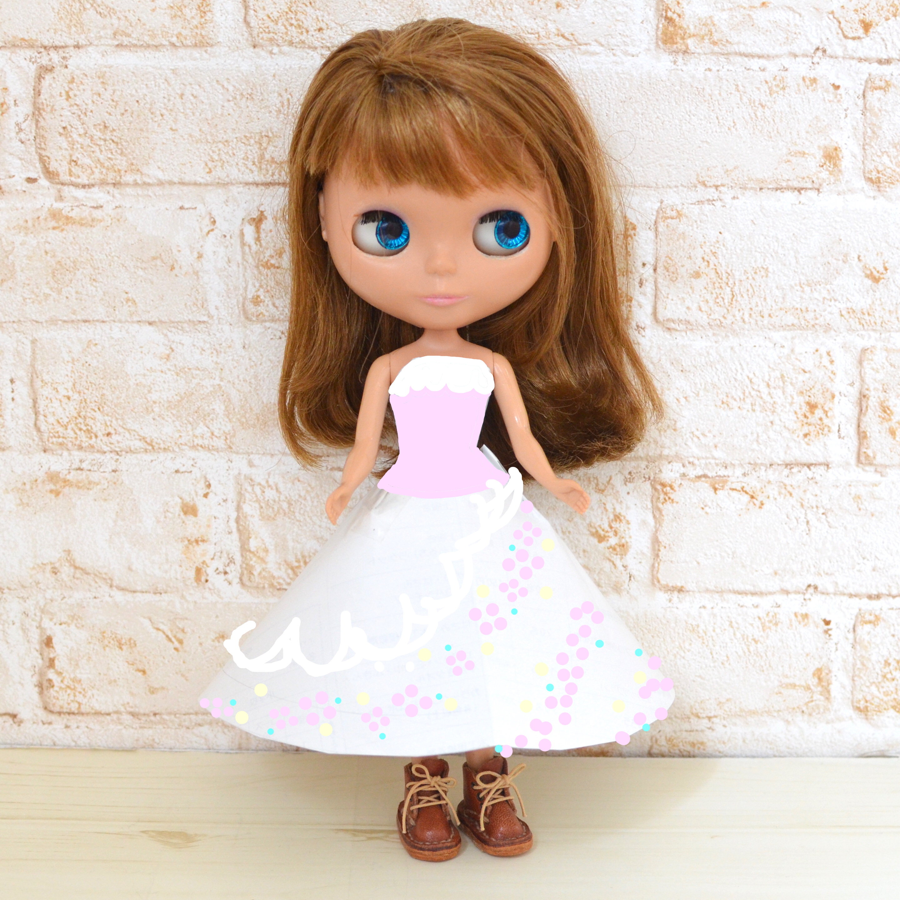 ペーパークラフトのワンピースを作ってみました 皿 リカちゃん服ハンドメイド りんごぽんのおうち 札幌市 ペーパークラフトのワンピースを作ってみました 皿 リカちゃん服ハンドメイド りんごぽんのおうち 札幌市