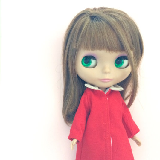 リカちゃん　洋服　ヘリンボーン❤︎ウール　ロングコート　brown ハンドメイド リカちゃん服ハンドメイド - メルカリ