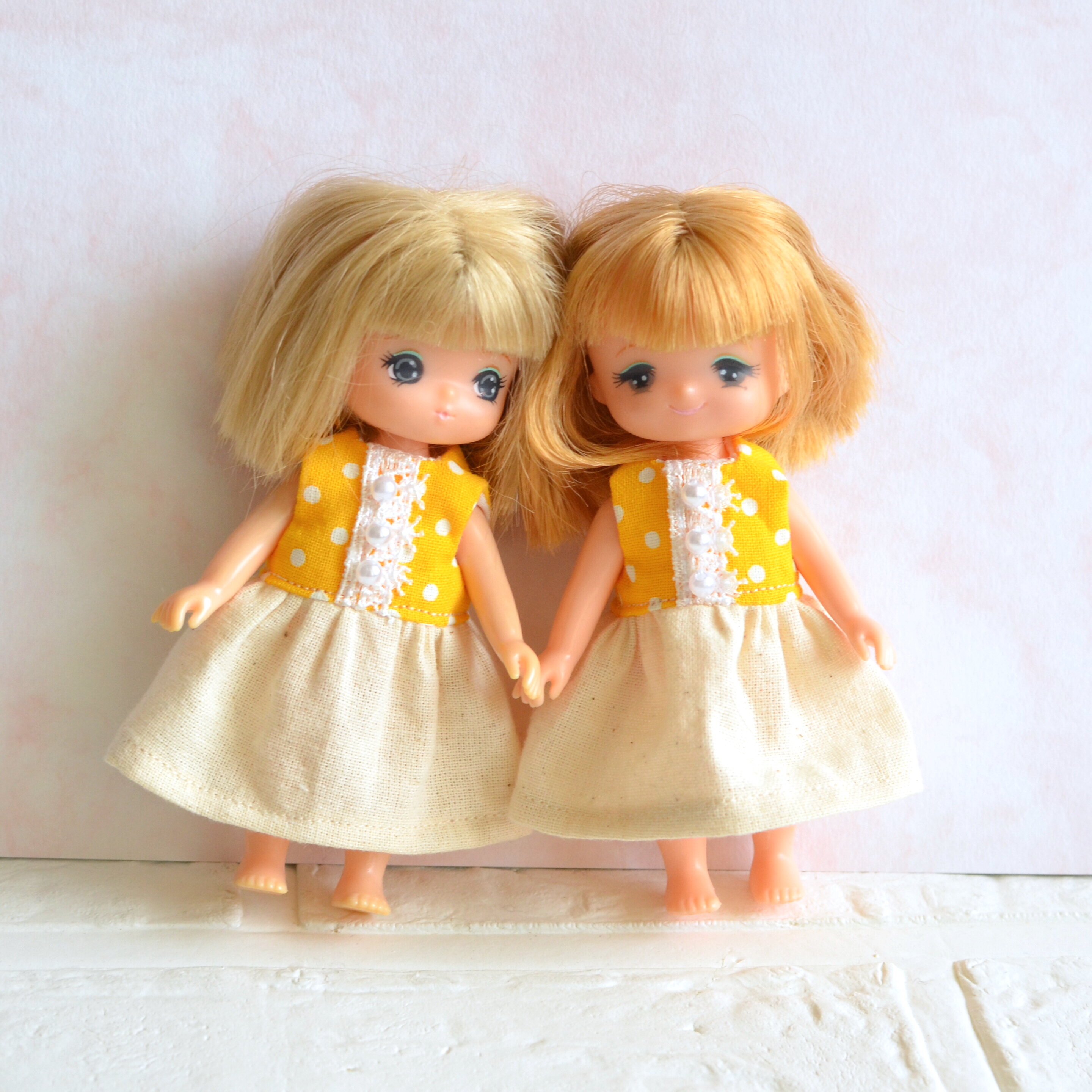 リカちゃんサイズハンドメイドワンピース&ピアスNo.2176・2177