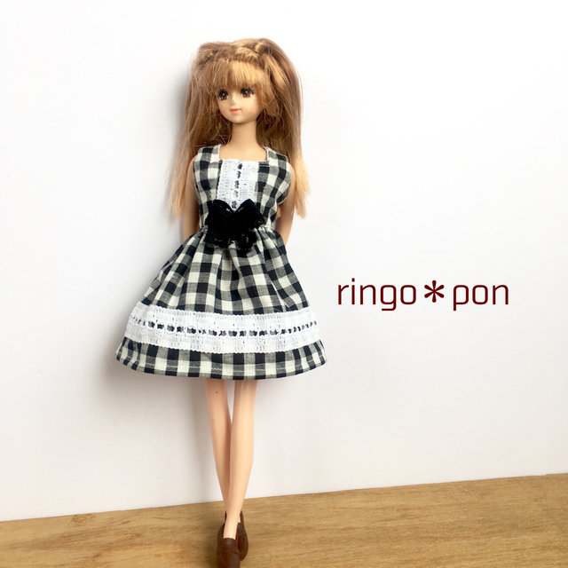 27cmドールサイズのシンプルワンピース♪ : リカちゃん服