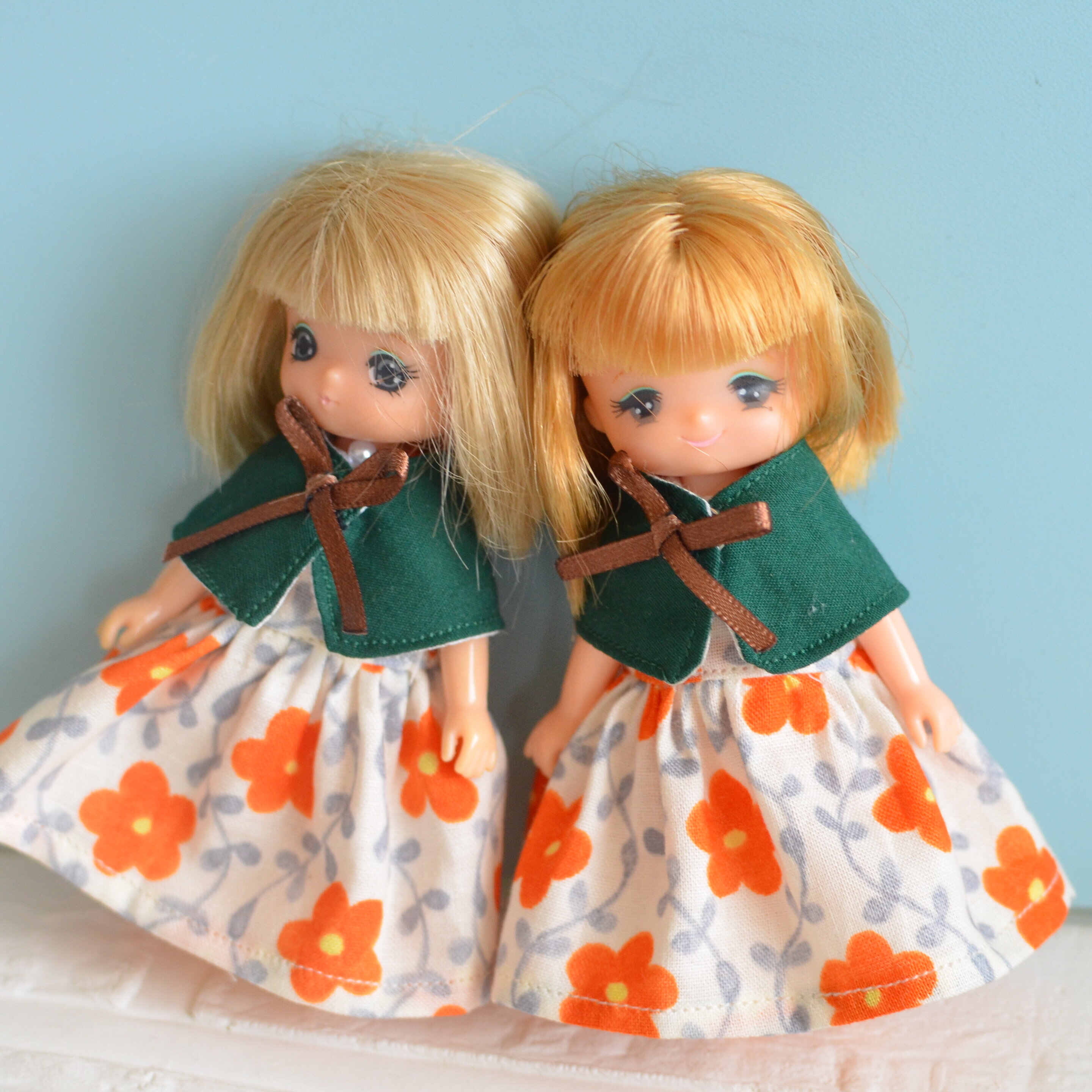 リカちゃんハンドメイド服　うさぎのミニワンピース双子ちゃんセット オンライン及び一部店舗限定価格＊】リカちゃん マイファースト