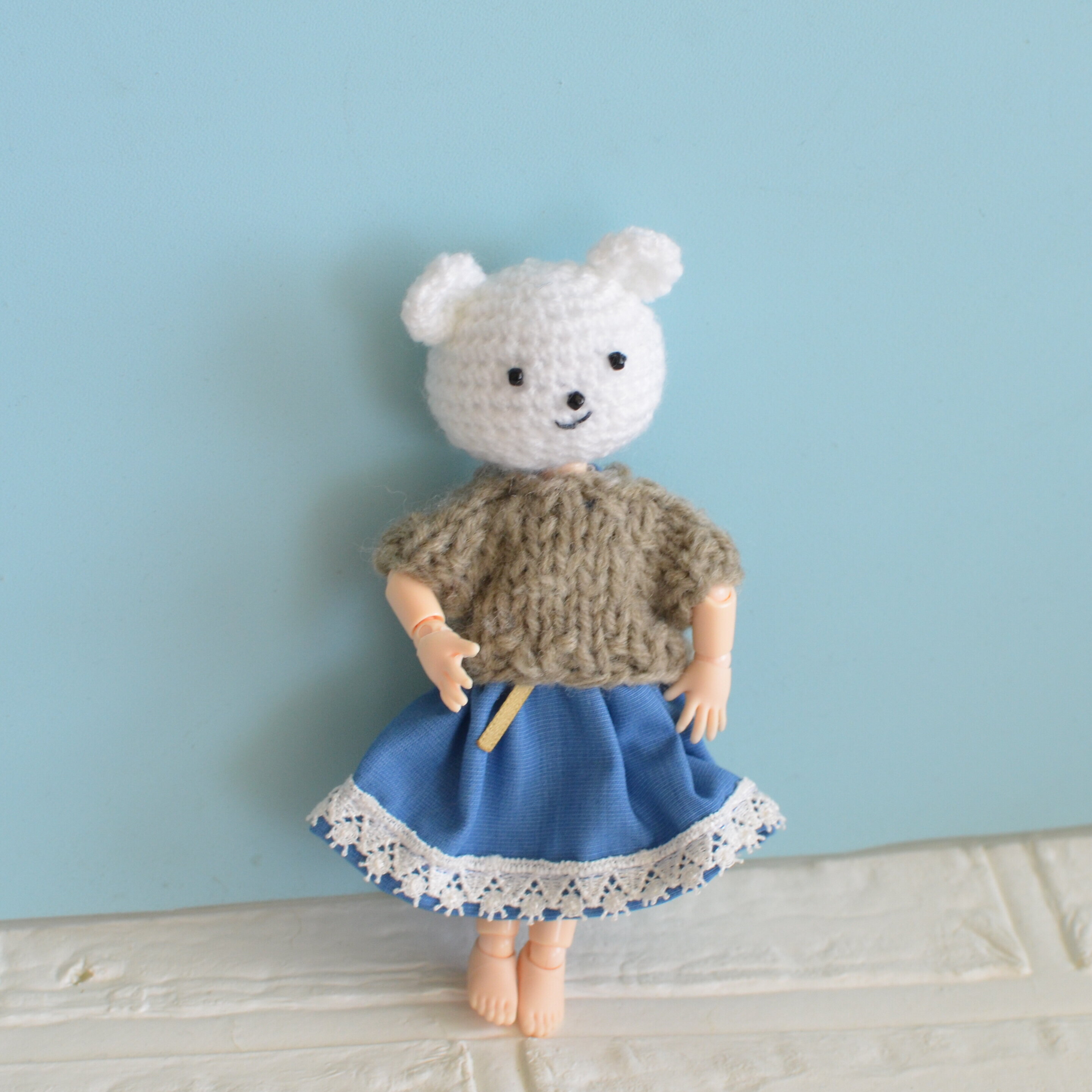 11cmの棒針ニットに挑戦しました！ : リカちゃん服ハンドメイド りんご