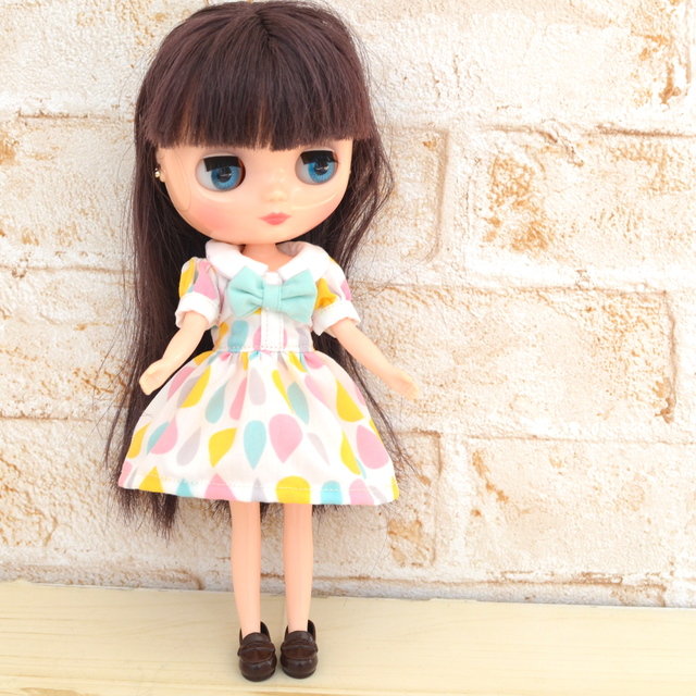 しずくのミディちゃんワンピース 今日からおやすみいたします リカちゃん服ハンドメイド りんごぽんのおうち 札幌市