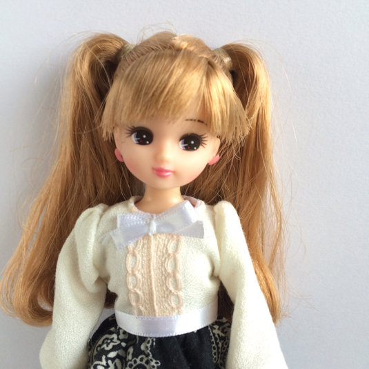 バンダナ柄のワンピース 以外としっくり リカちゃん服ハンドメイド りんごぽんのおうち 札幌市