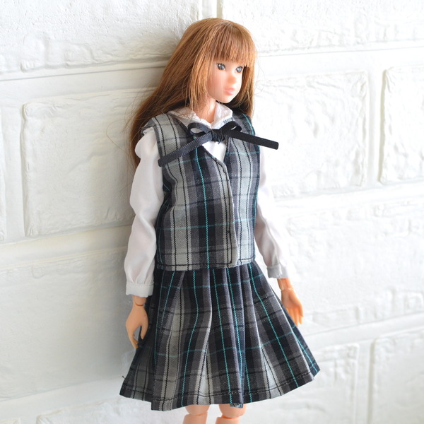 プリーツスカートの型紙の作り方 : リカちゃん服ハンドメイド りんご  