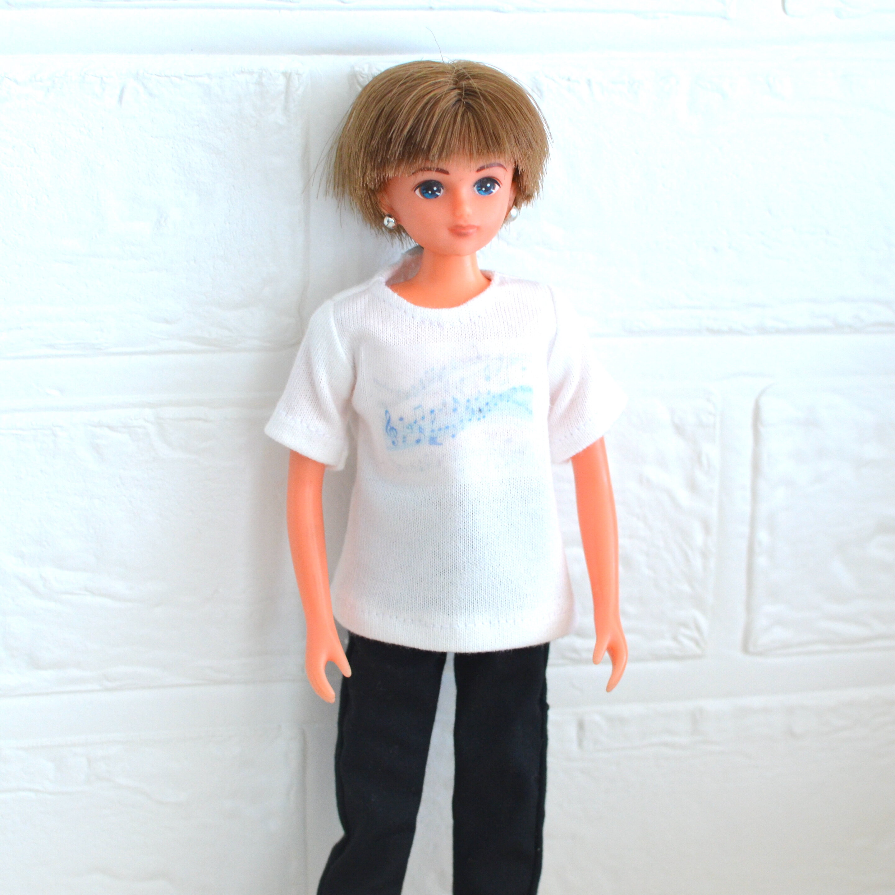 27cmドールサイズの楽譜のTシャツ!リカちゃんボーイフレンドさんにも ...